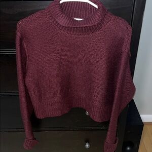Elodie Maroon Turtleneck Sweater